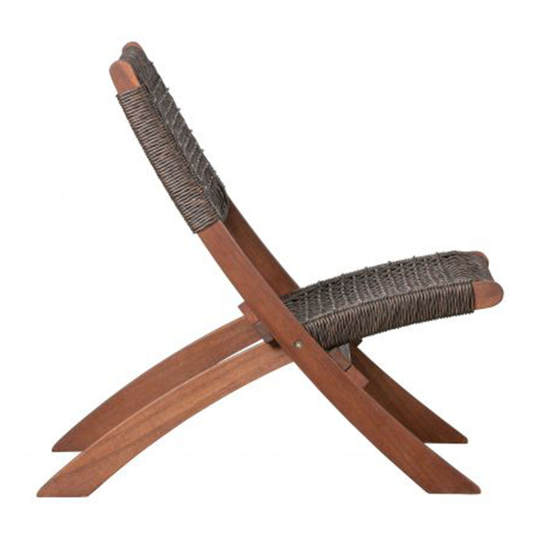 MESH CHAIR FOLDING HIGH DENSITY POLYETHYLENE BROWN ANTIQUE WALNUT 78x60xH72,5cm VN