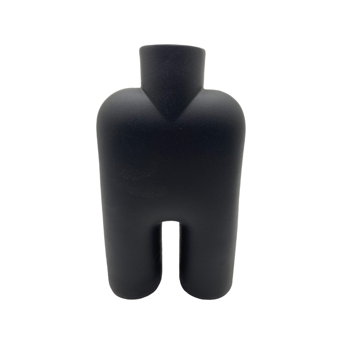 LEN VASE POLYRESIN BLACK 14,8x6xH28cm PRC