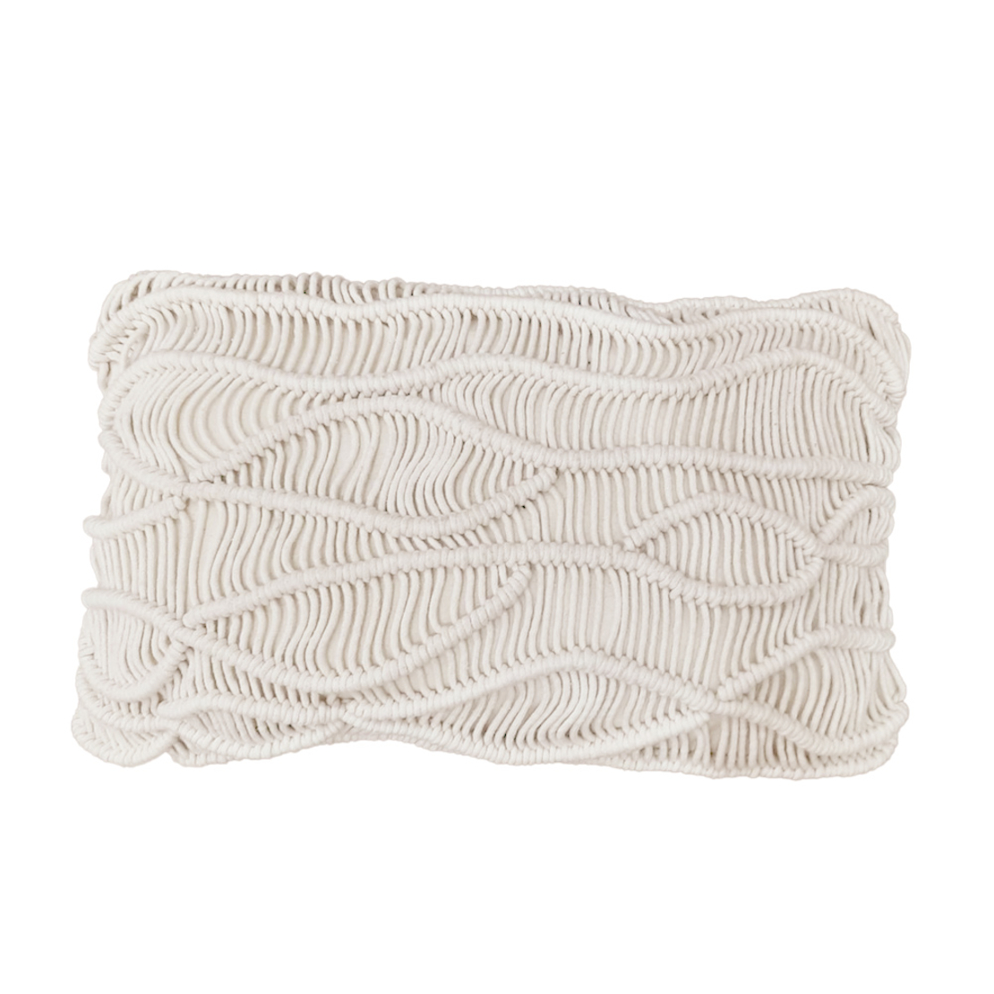 KRISHA DECOR CUSHION MACRAME IVORY 30x50cm IN