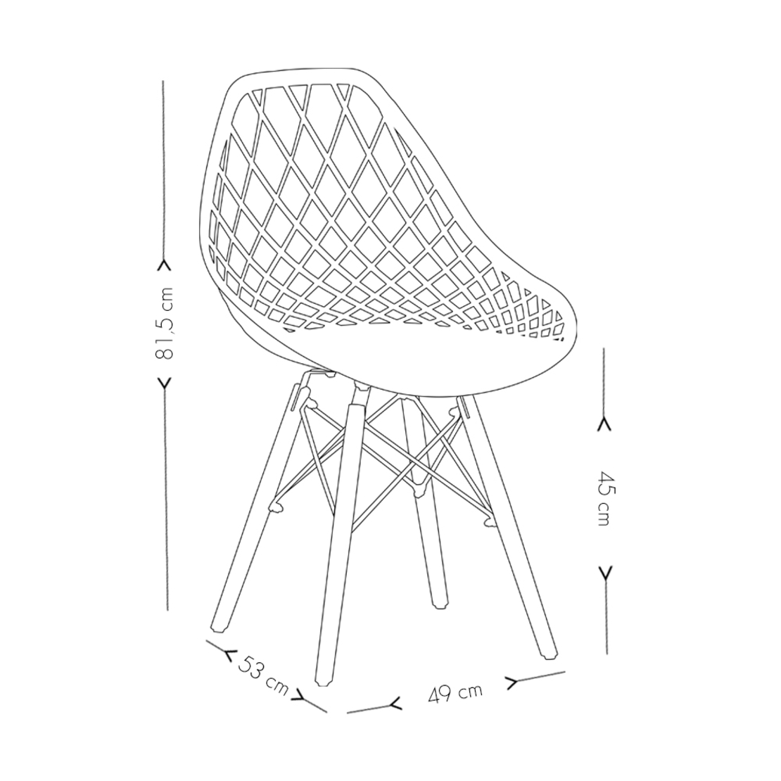 TREE CHAIR PP PINK WOOD NATURAL PRC PRICE PER PIECE 39.90 лв. (4 PIECES INCLUDED)