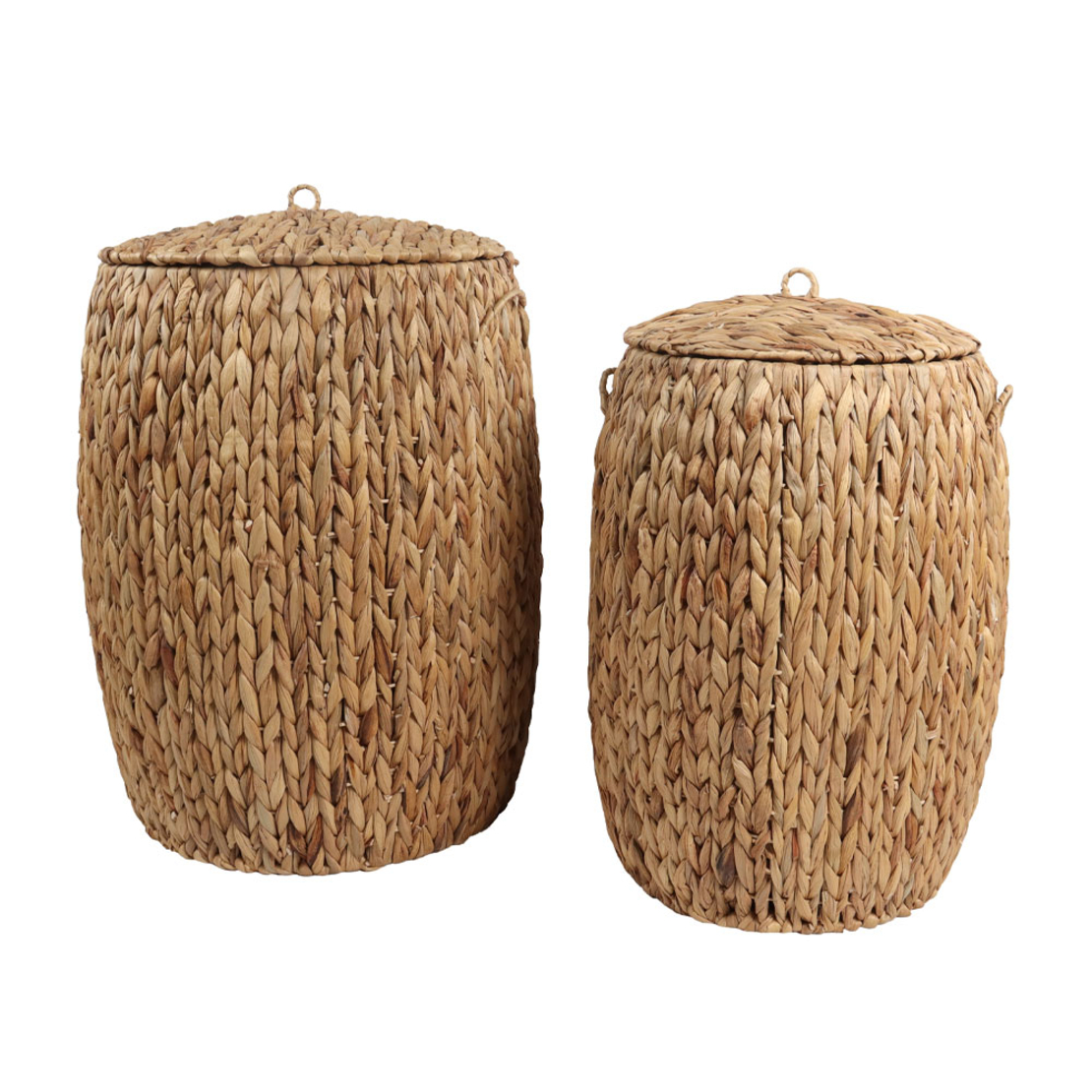KEA BASKET WITH LID SET 2PCS SEAGRASS NATURAL 47x4