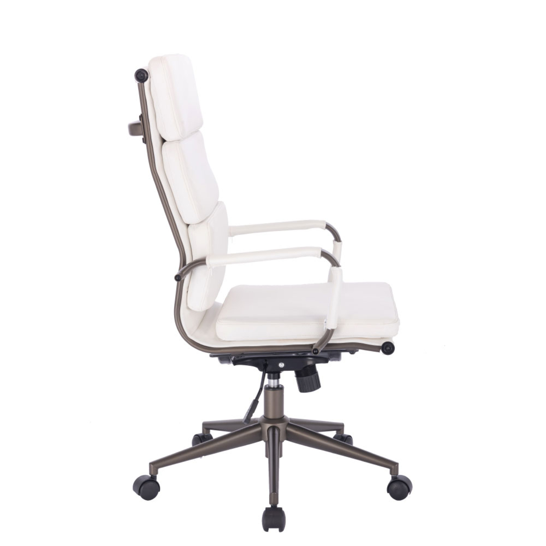 LINE CHAIR DESK FABRIC WHITE GUNMETAL 55,5x63,5xH117cm PRC