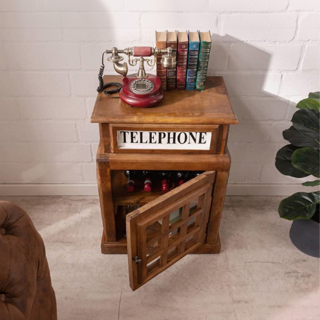 MINI LONDON SIDE TABLE WOOD MANGO NATURAL GLASS 51
