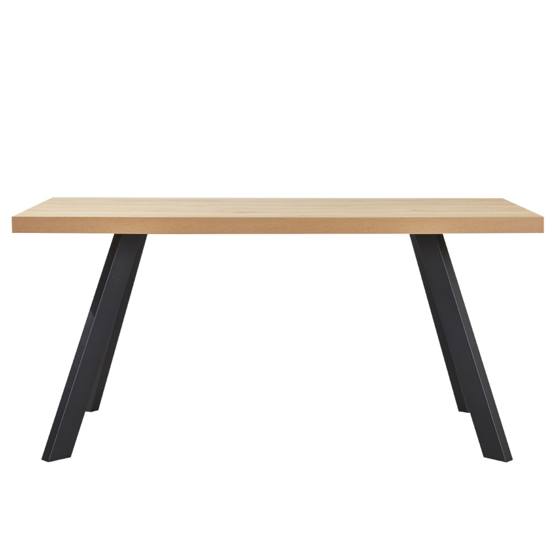 VILLE TABLE MELAMINE NATURAL MELAMINE BLACK 160x80x76 E1 PRC