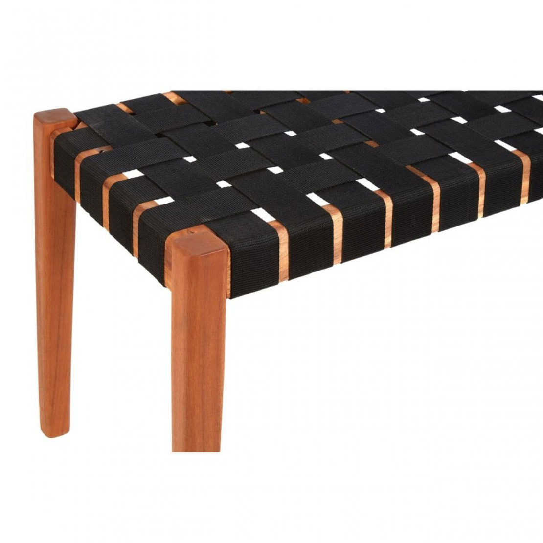 HASTAG BENCH NAYLON STRIPES BLACK NATURAL 110x35xH40cm VN