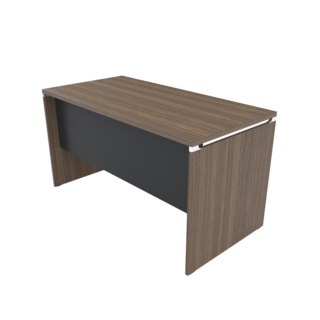 PLACE DESK MELAMINE WALNUT BLACK 140x70xH75cm E1 PRC