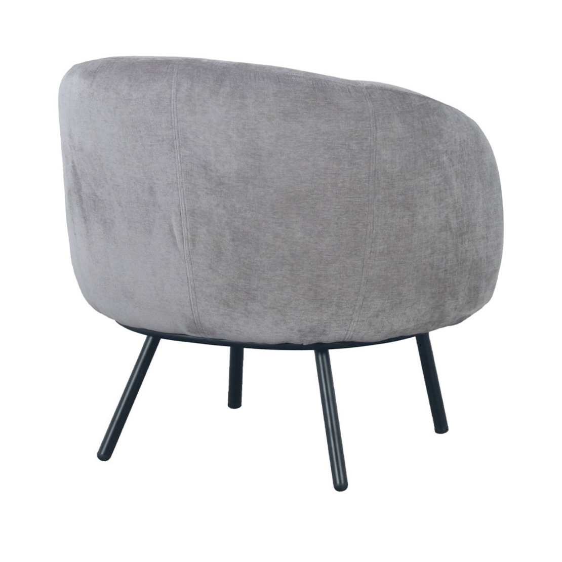 MALU ARMCHAIR FABRIC GREY METAL BLACK E1 PRC