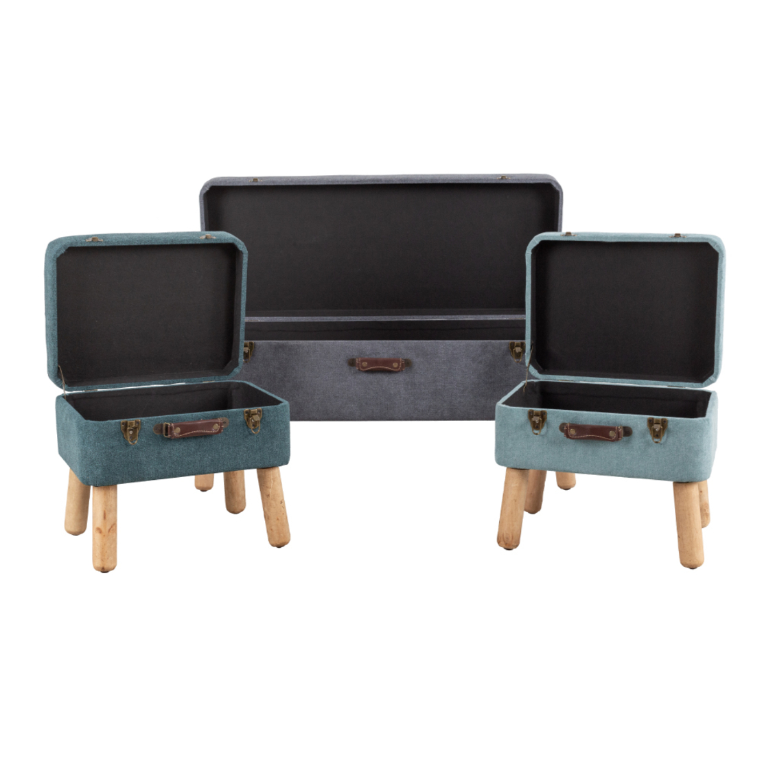 BABUS STOOL FABRIC GREY MINT PETROL E1 PRC