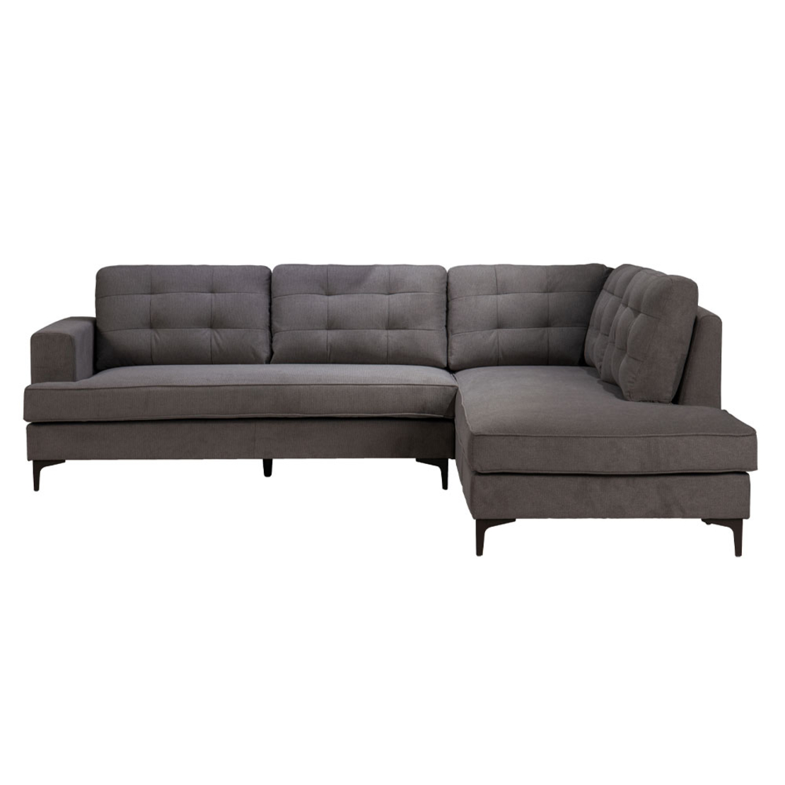AMSTERDAM SOFA CORNER RIGHT EASY CLEAN FABRIC GREY E1 EU