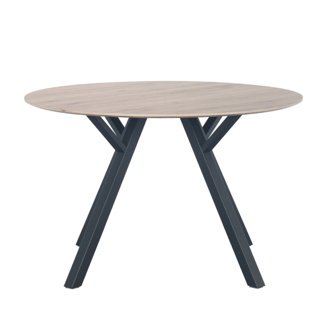 NATURE TABLE MDF OAK METAL BLACK E1 PRC