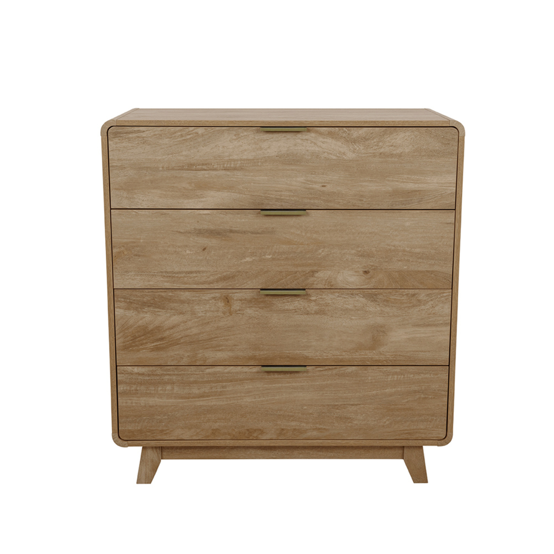 OVAL COMMODE 4DRAWERS CHIPBOARD WITH MELAMINE CARTA NATURAL E1 PRC