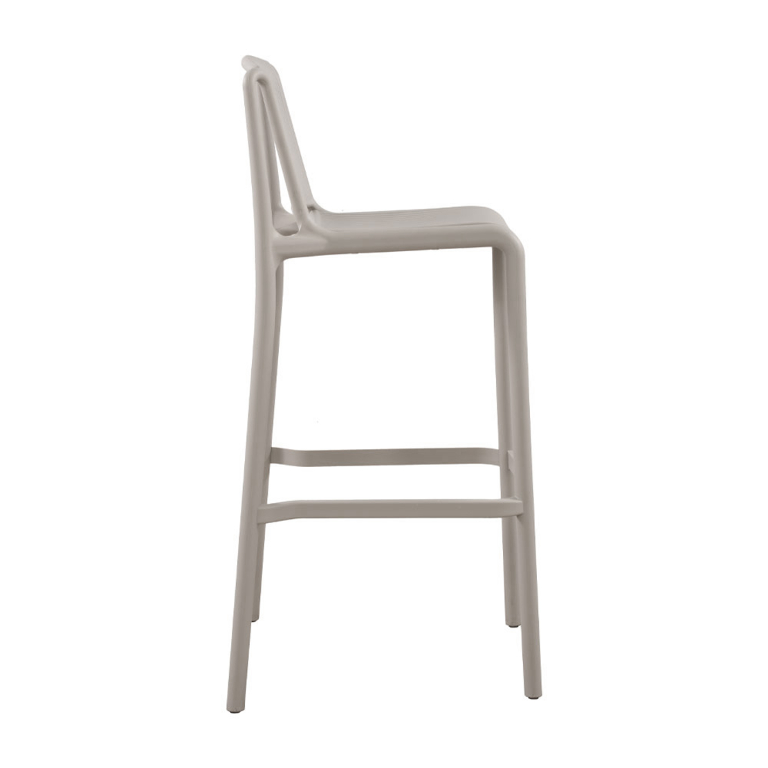 POLLY STOOL BAR PP GREY LIGHT 42x50x100.5 PRC