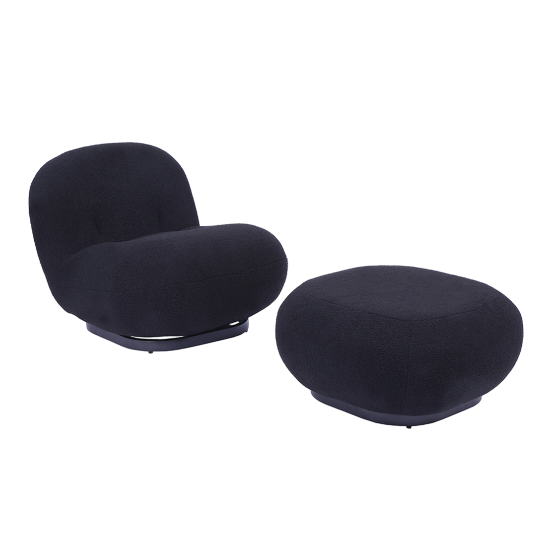 BO STOOL FABRIC BLACK METAL BLACK E1 PRC