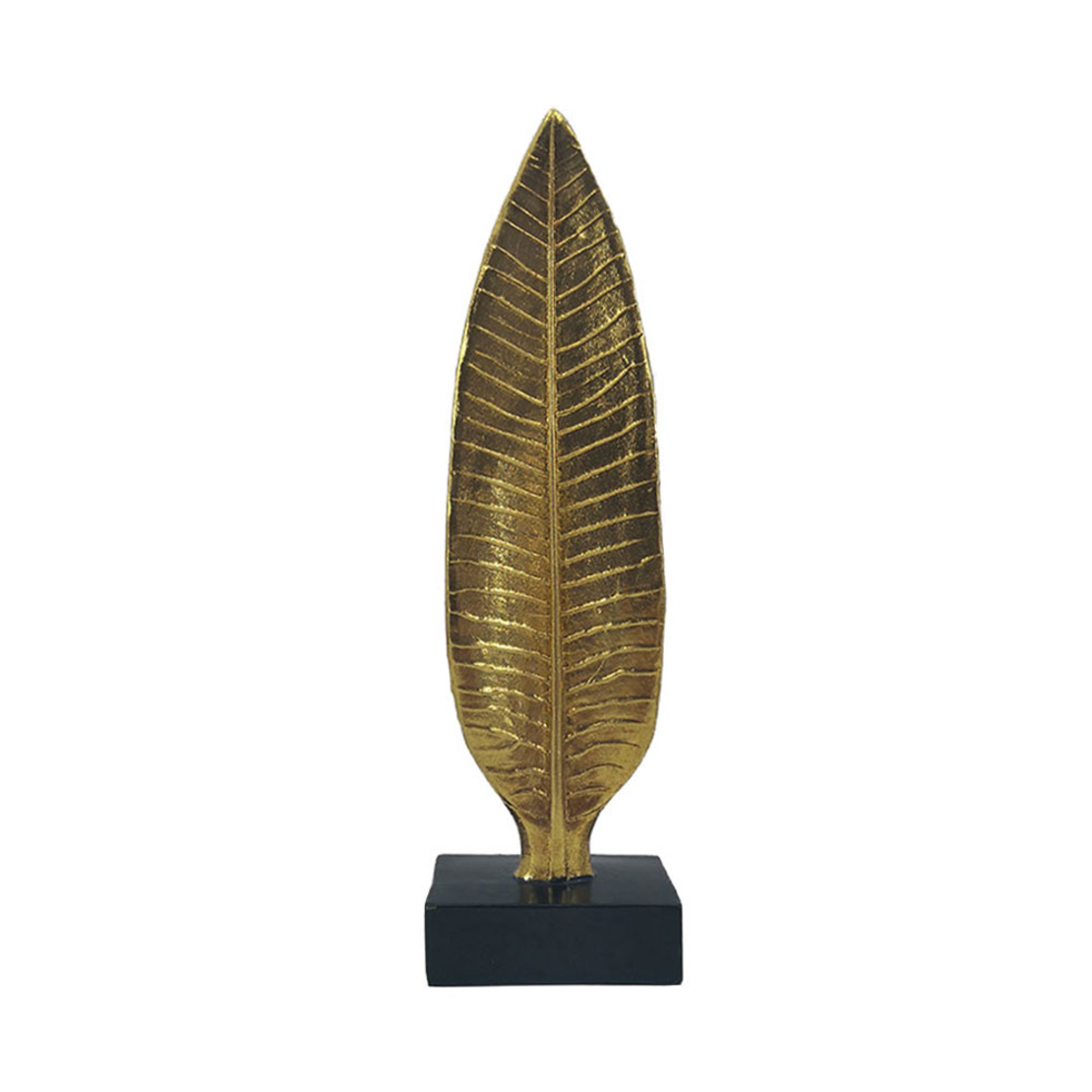 DESSA DECO LEAF POLYRESIN GOLD BLACK 8,5x5xH30,7cm