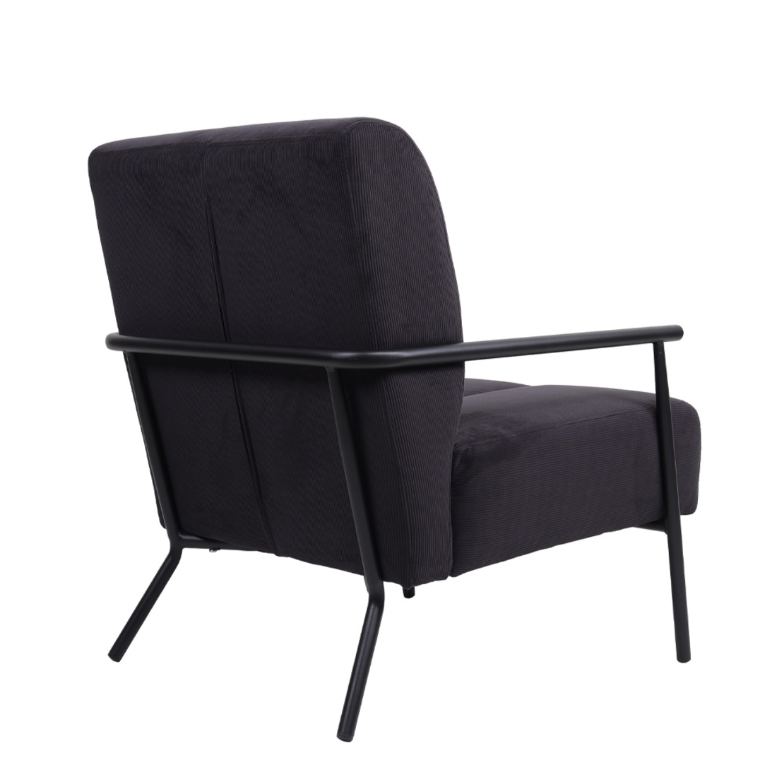 KIOTO ARMCHAIR FABRIC GREY DARK METAL BLACK PRC