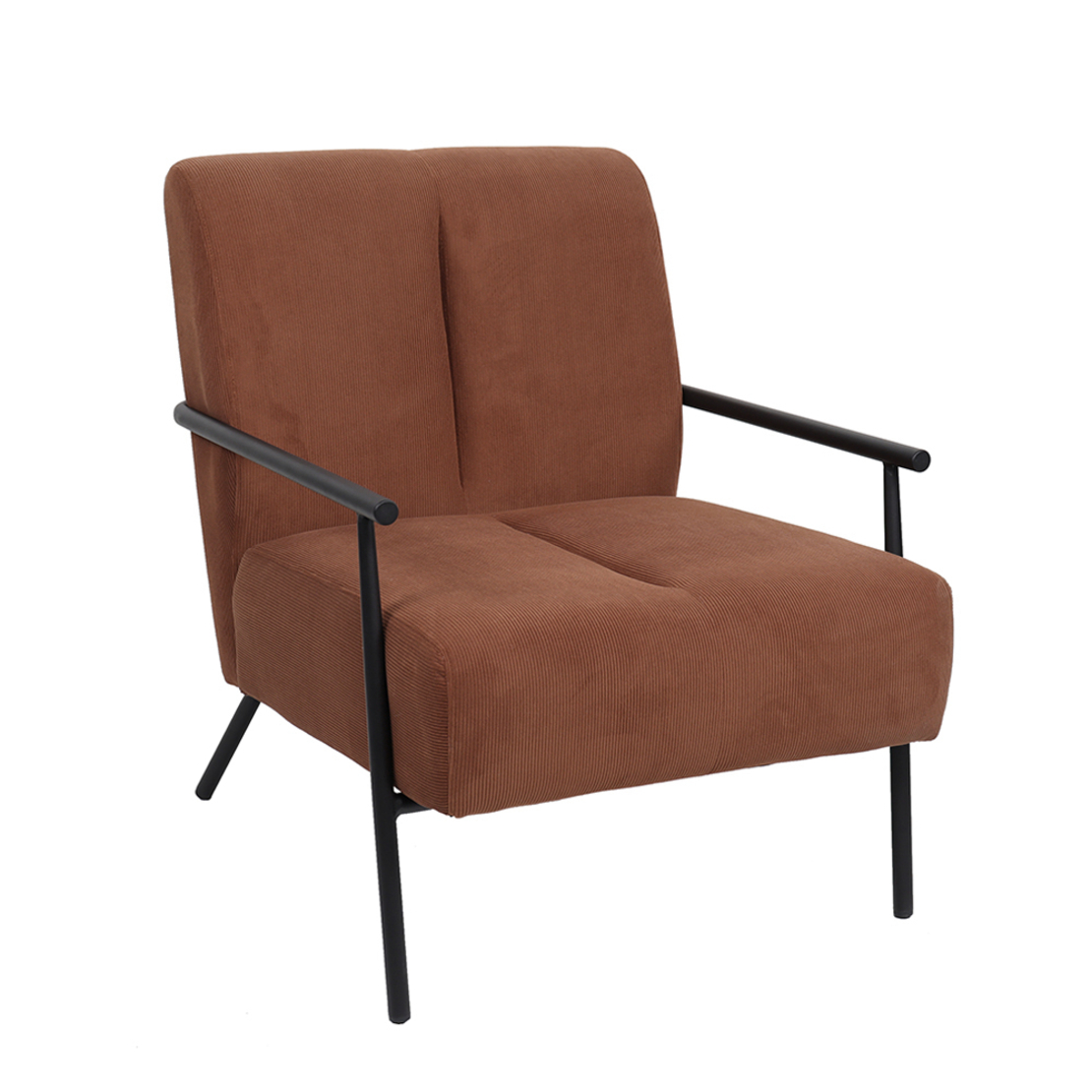 KIOTO ARMCHAIR FABRIC TERRACOTTA METAL BLACK PRC