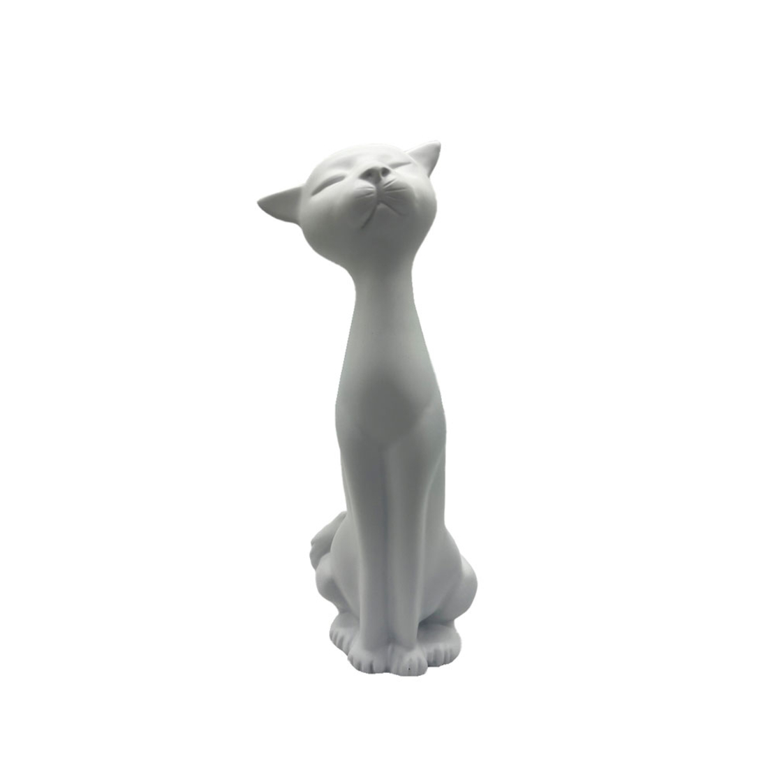 MAGGIE DECO CAT POLYRESIN WHITE 14,5x13xH40cm PRC