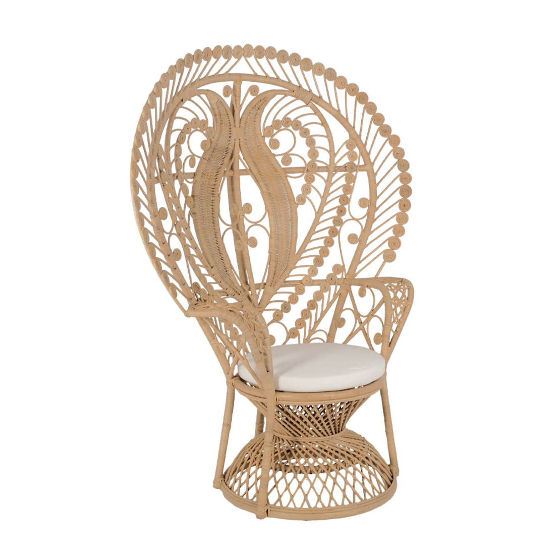 EMMANUELLE ARMCHAIR CUSHION RATTAN NATURAL ID