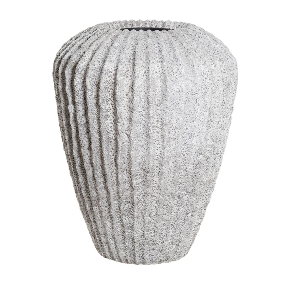 RAMBLER VASE ARTIFICIAL STONE IVORY 52x52xH65cm PR