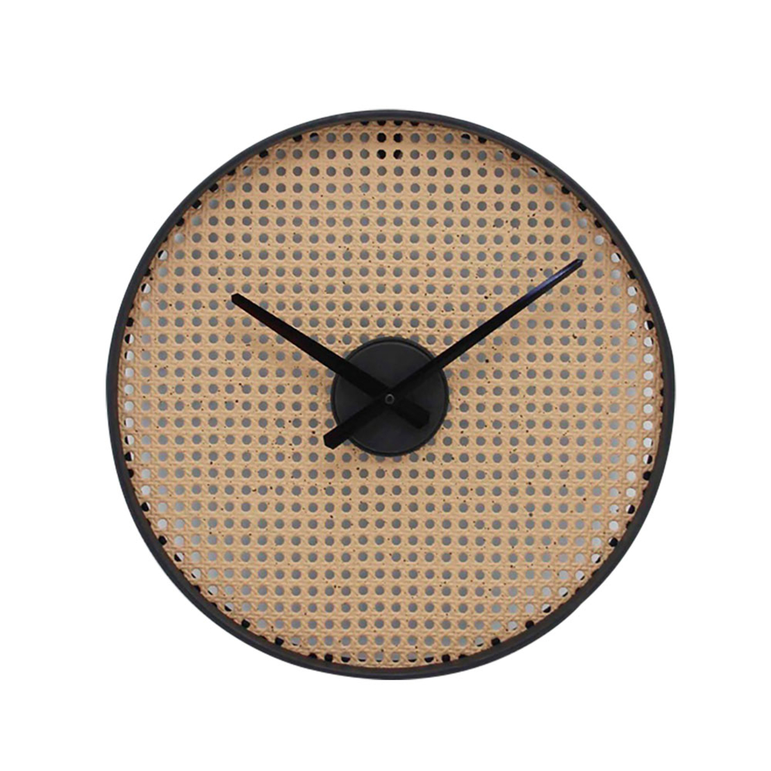CANNE CLOCK METAL NATURAL BLACK D41xH4,5cm PRC