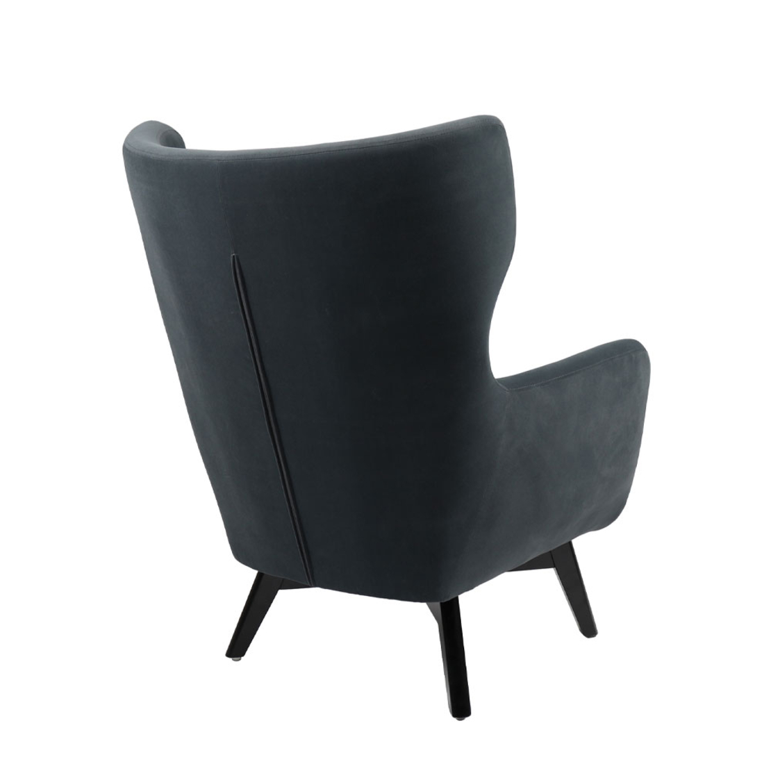MEGA ARMCHAIR FABRIC GREY DARK WOOD RUBBERWOOD BLA