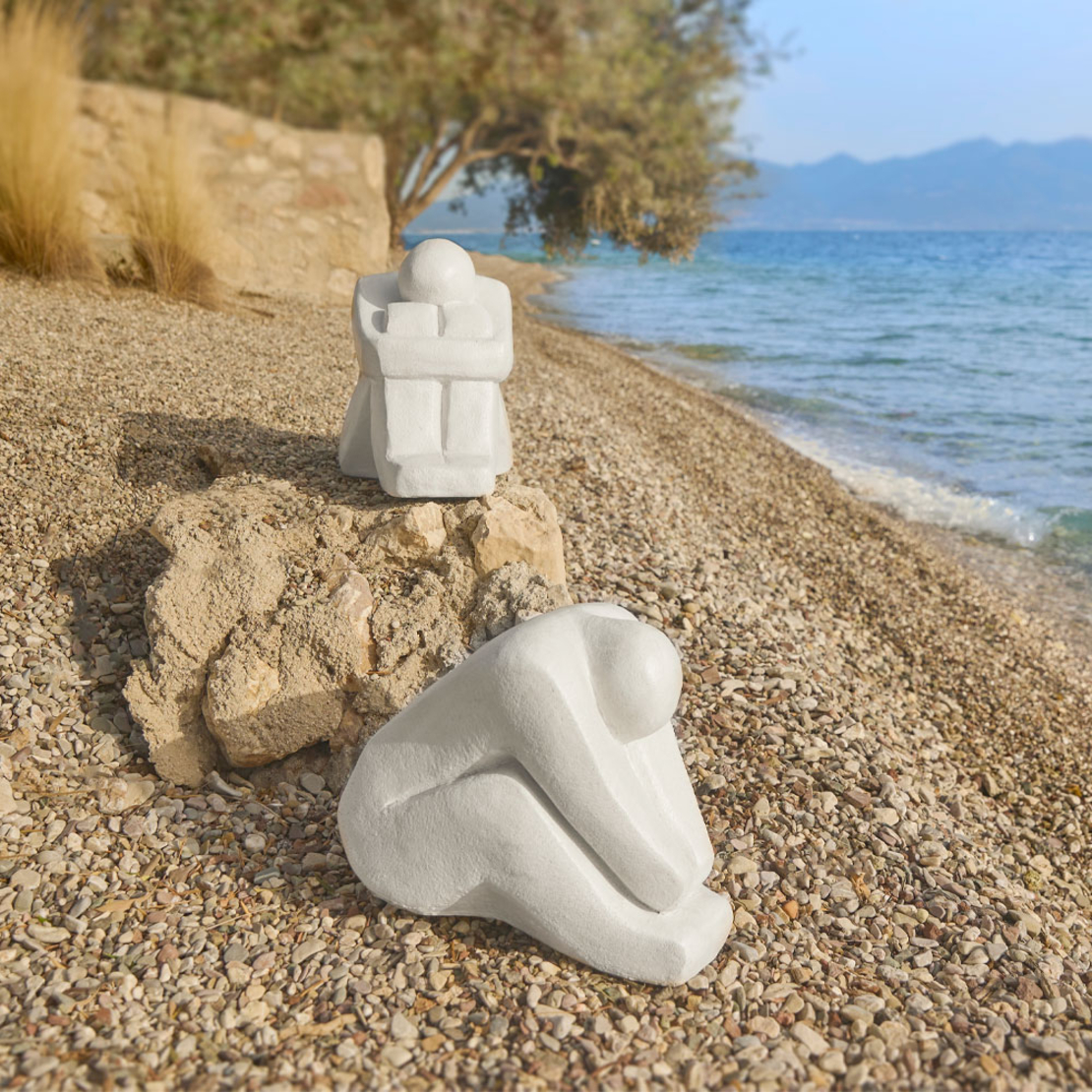 HARPER DECO FIGURE POLYRESIN WHITE 43x29,2xH37cm P