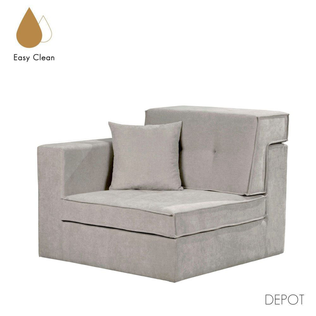 MEXICO ARMCHAIR WITH ARM EASY CLEAN FABRIC BEIGE E1 EU