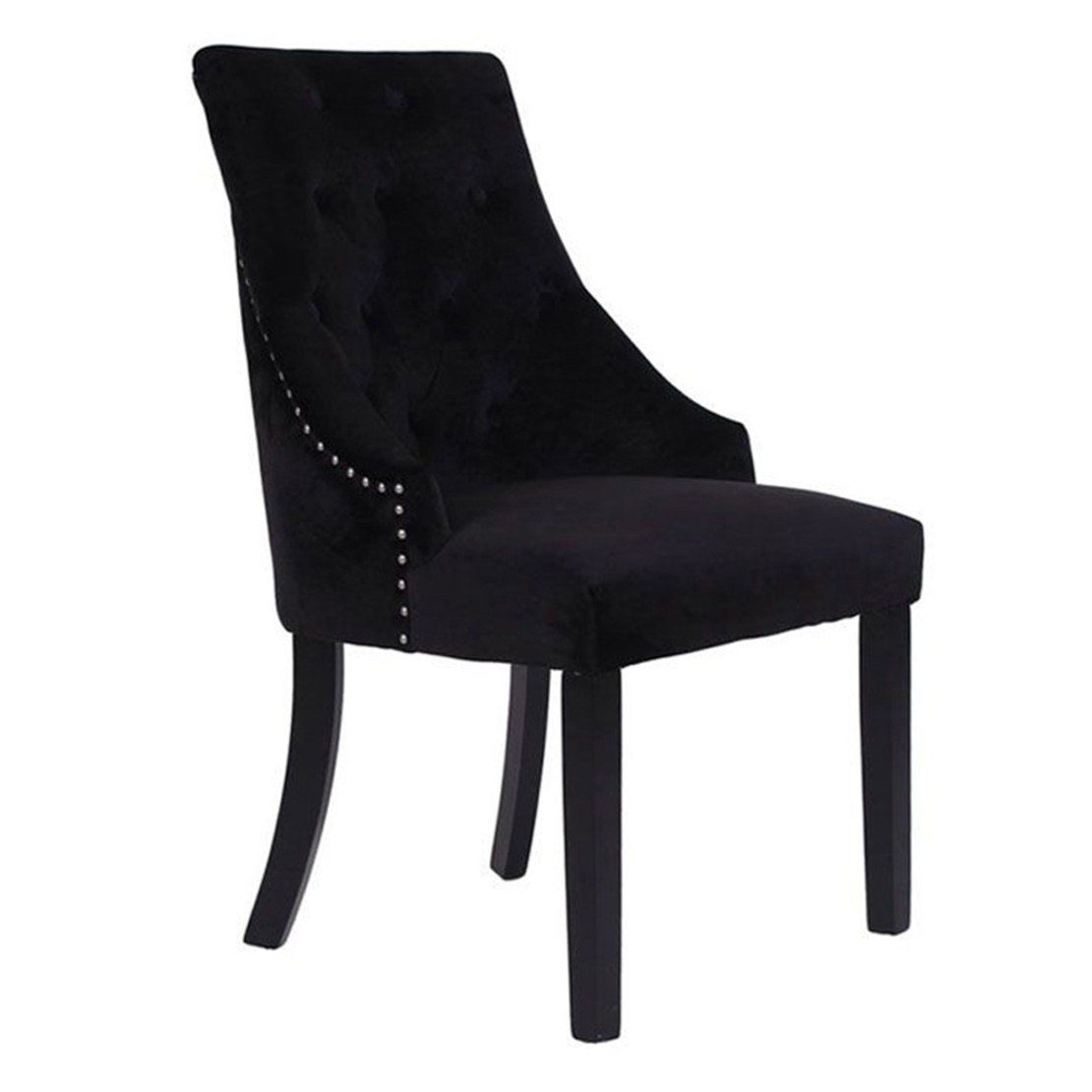 RETRO CHAIR FABRIC BLACK WOOD RUBBERWOOD BLACK E1 PRC