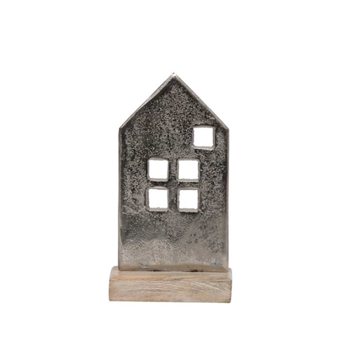 SO HOME DECO HOUSE ALUMINIUM SILVER NATURAL 15,5x5