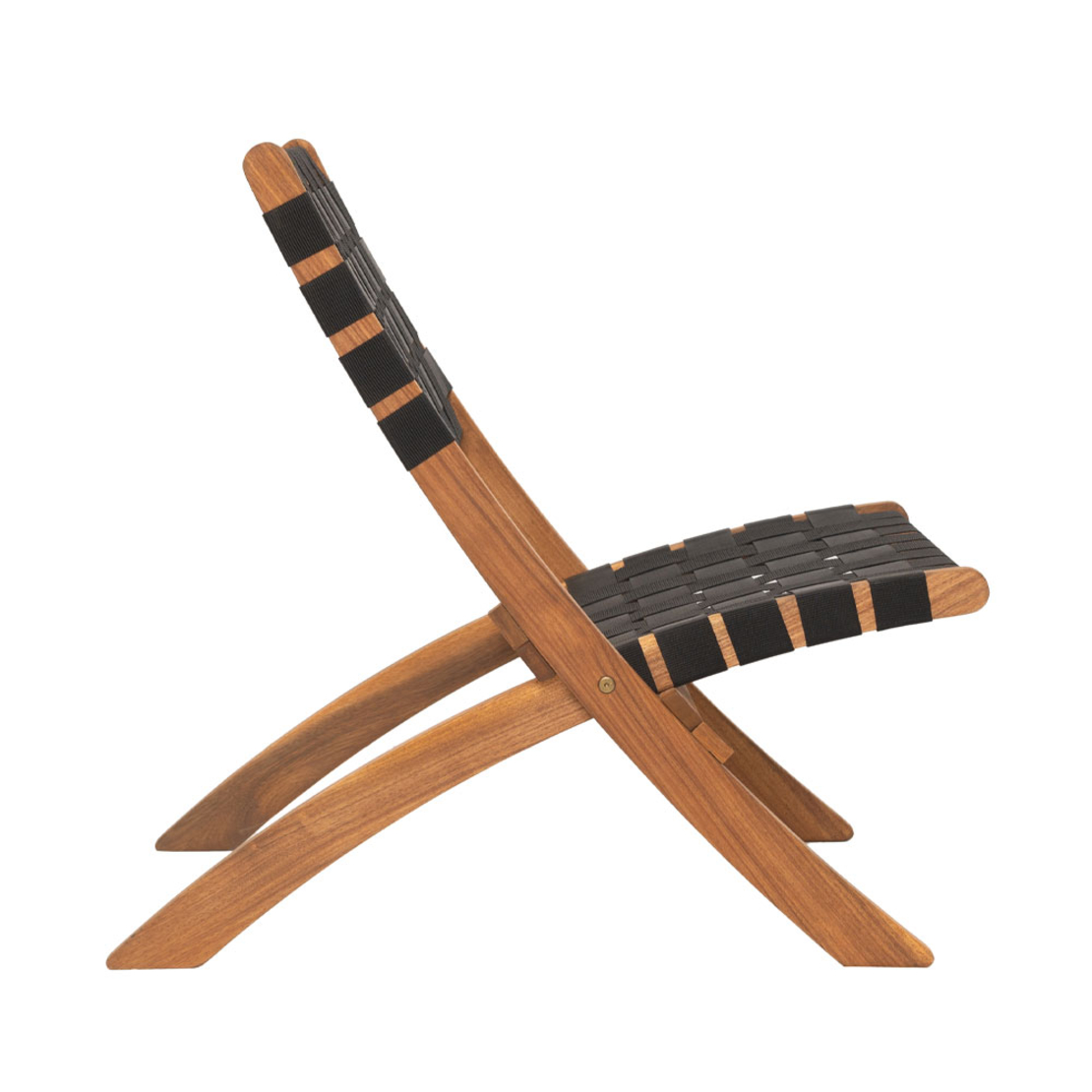 HASTAG CHAIR FOLDING NAYLON STRIPES BLACK NATURAL 78x60xH72,5cm VN