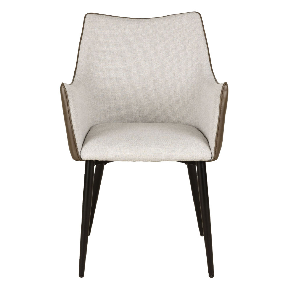 MALONE CHAIR ARMCHAIR EASY CLEAN FABRIC BEIGE OLIVE GREEN METAL BLACK E1 PRC