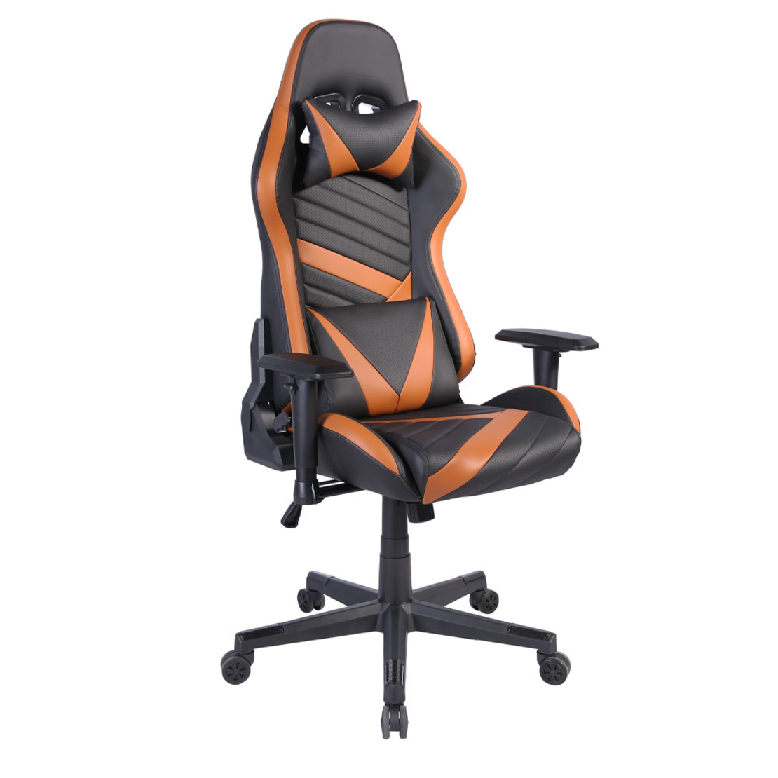 DYSKORD GAMING CHAIR DESK FABRIC BLACK NYLON CAMEL METAL 50x74xH137cm PRC