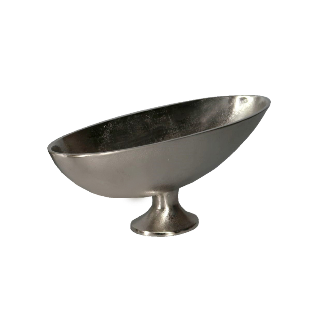 HARES BOWL ON FOOT ALUMINIUM SILVER 45,5x14,5xH16c