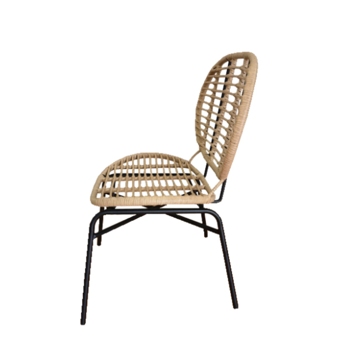 FOREST CHAIR PE WOVEN NATURAL BLACK 59x63xH87cm PRC