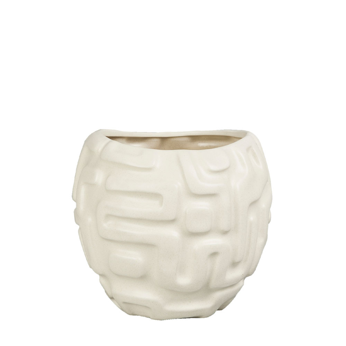 ISIS PLANTER STONEWARE BEIGE 31,9x31,2xH28,5cm PRC