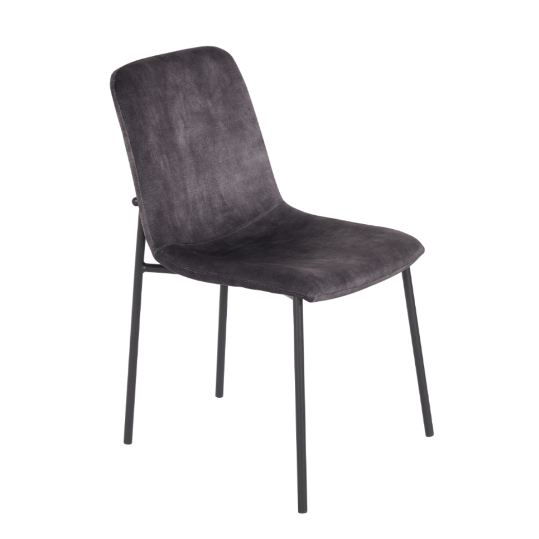 BRICK CHAIR FABRIC GREY METAL BLACK E1 PRC