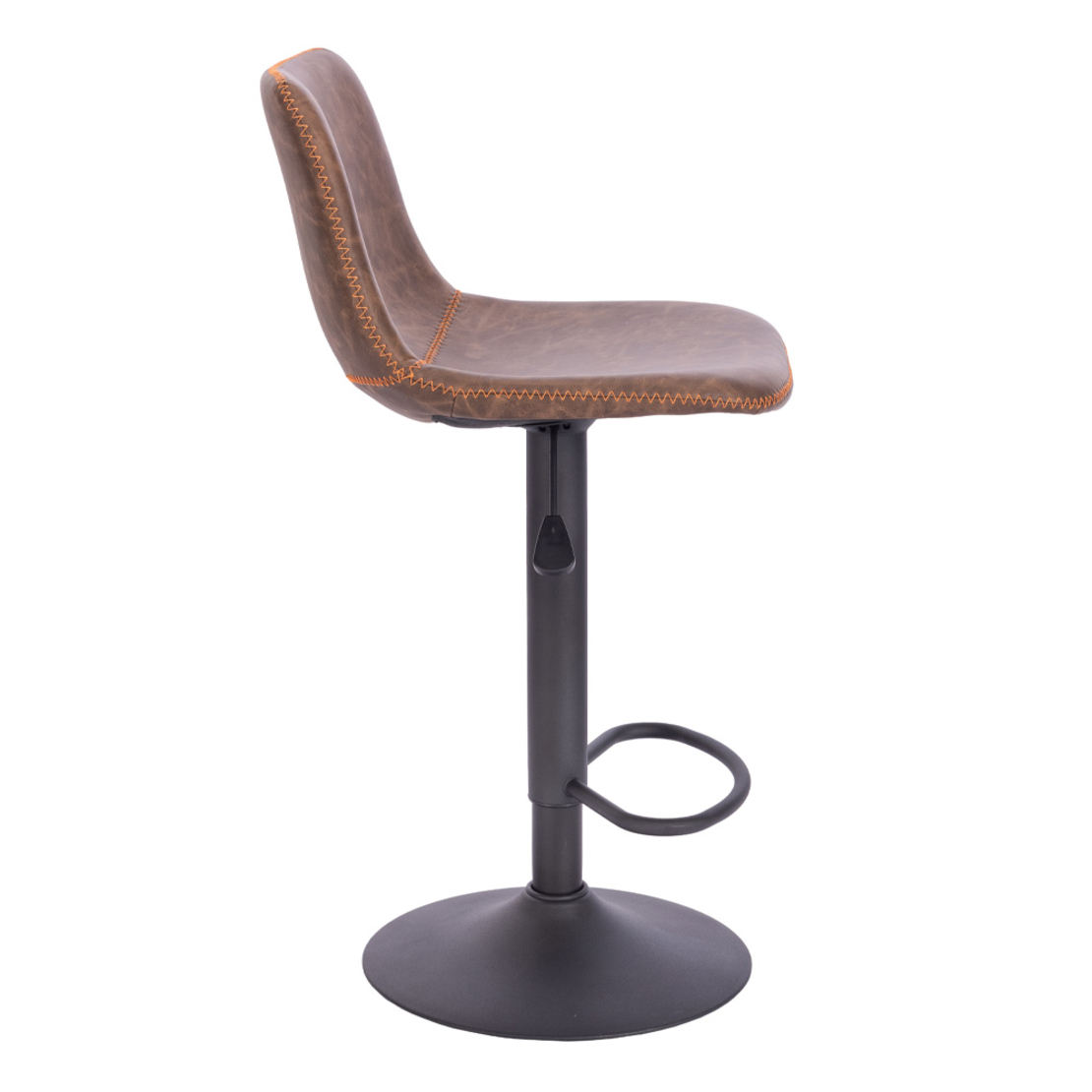 ASTI STOOL BAR FABRIC BROWN ANTIQUE WASHED BLACK M
