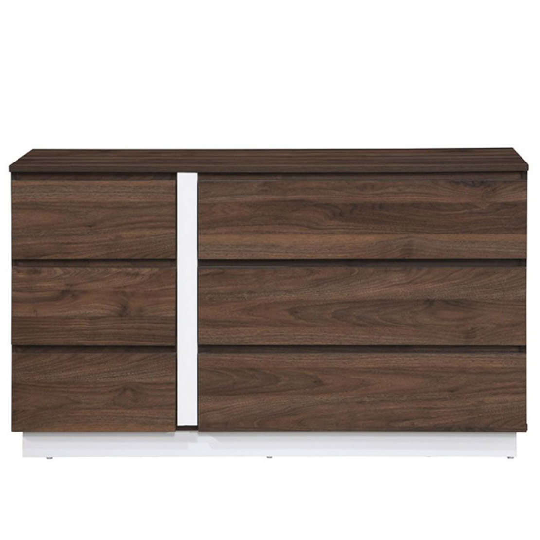DOBLE PEDESTAL 3DRAWERS CHIPBOARD WITH MELAMINE CARTA WALNUT CHIPBOARD WITH MELAMINE CARTA WHITE E1