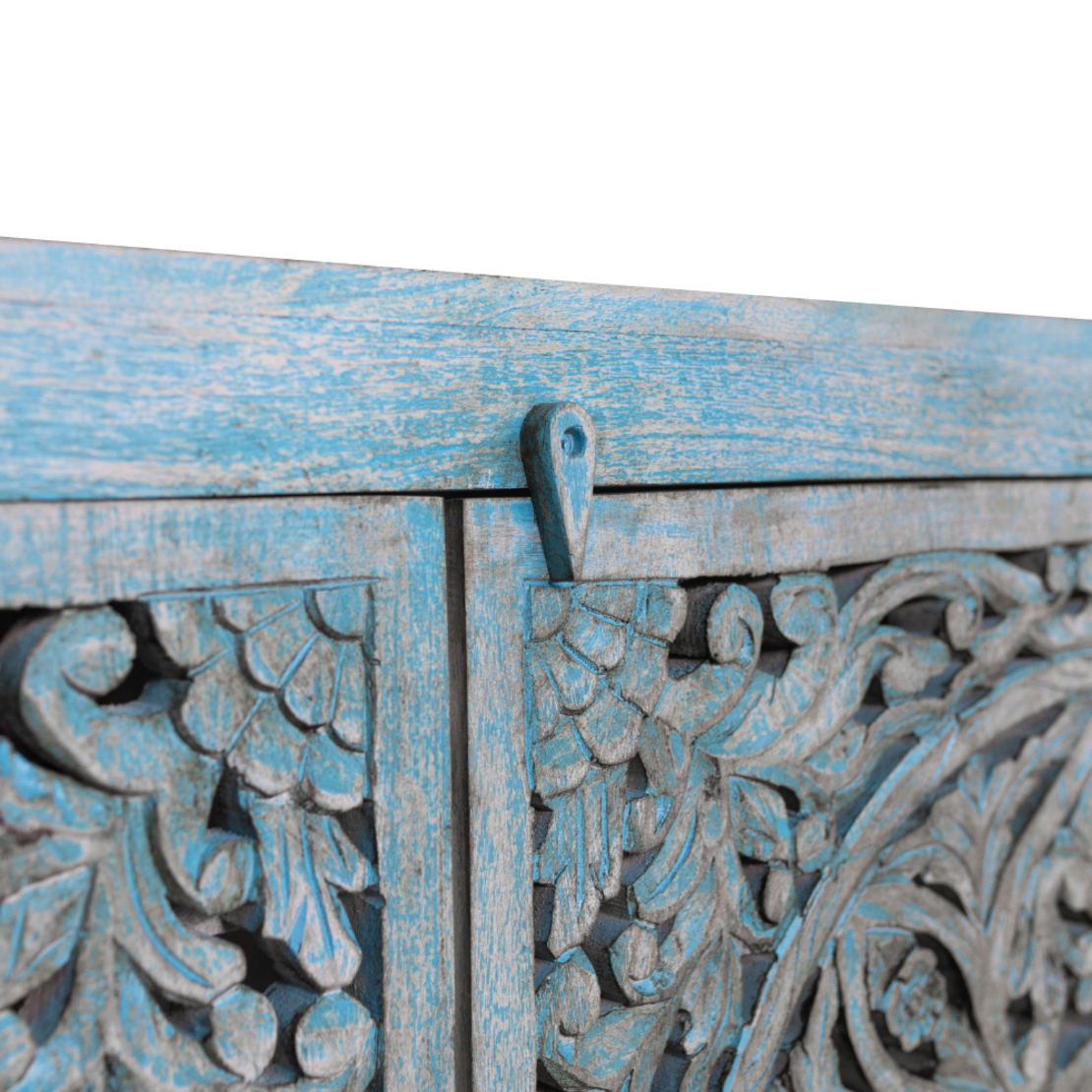 KRISNA SIDEBOARD WOOD MANGO MINT ANTIQUE WASHED 150x45xH86cm IN