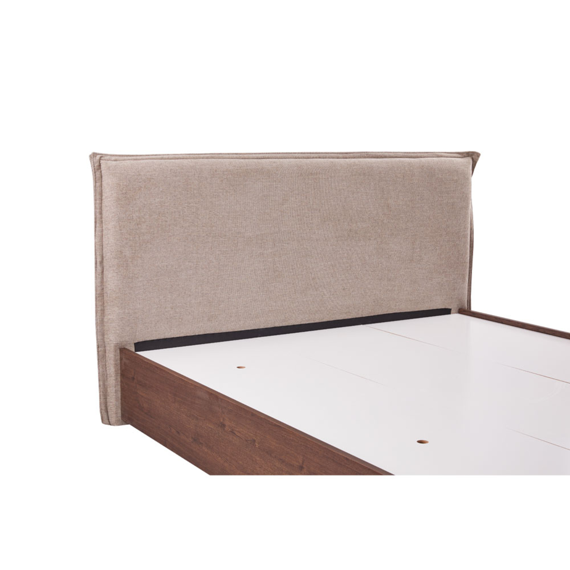 NUEZ BED MELAMINE WALNUT FABRIC GREY E1 PRC