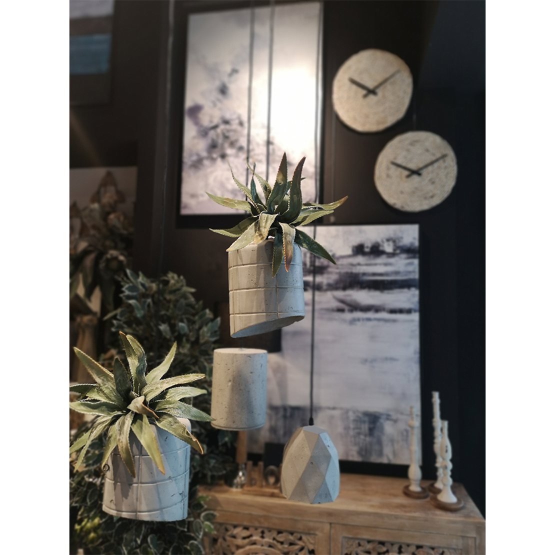 OMNIA LAMP PENDANT CONCRETE D15xH21cm IN