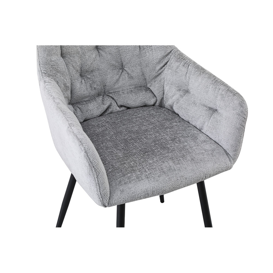 SAVVY CHAIR FABRIC GREY LIGHT METAL BLACK PRC