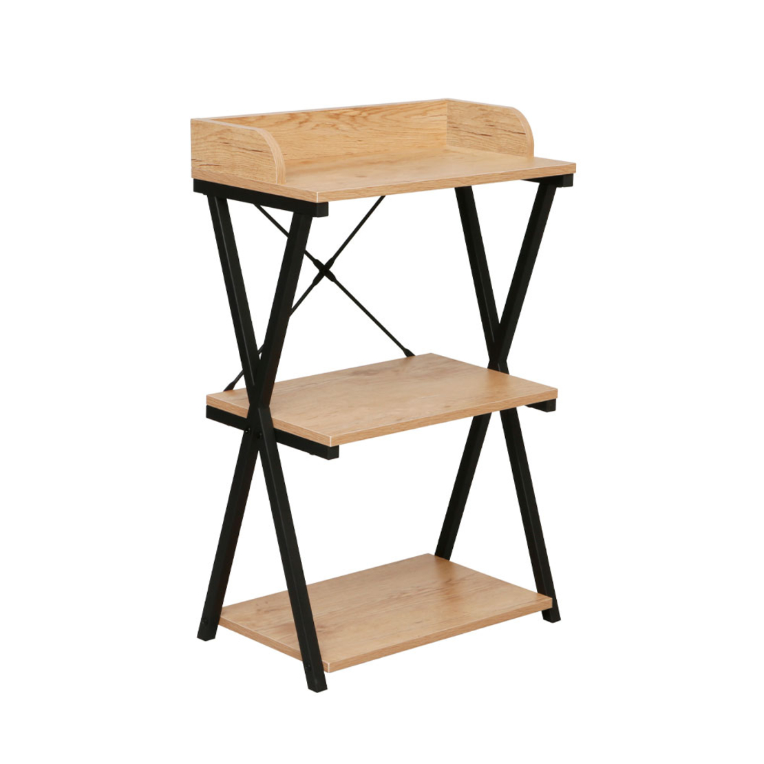 QUICK BOOKCASE MELAMINE NATURAL BLACK 50x29xH79cm