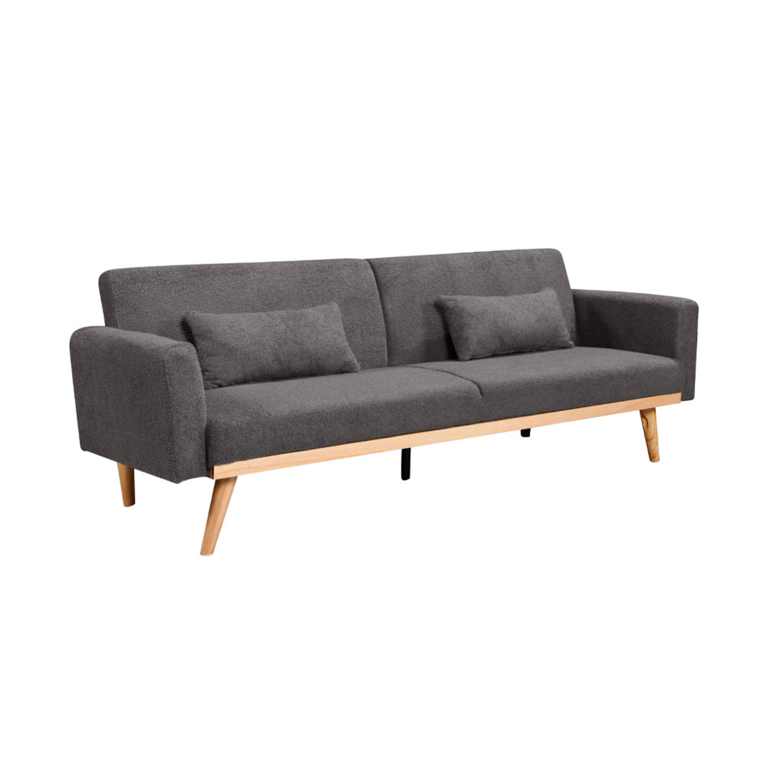 PANTA SOFA BED 3SEAT FABRIC GREY DARK E1 PRC