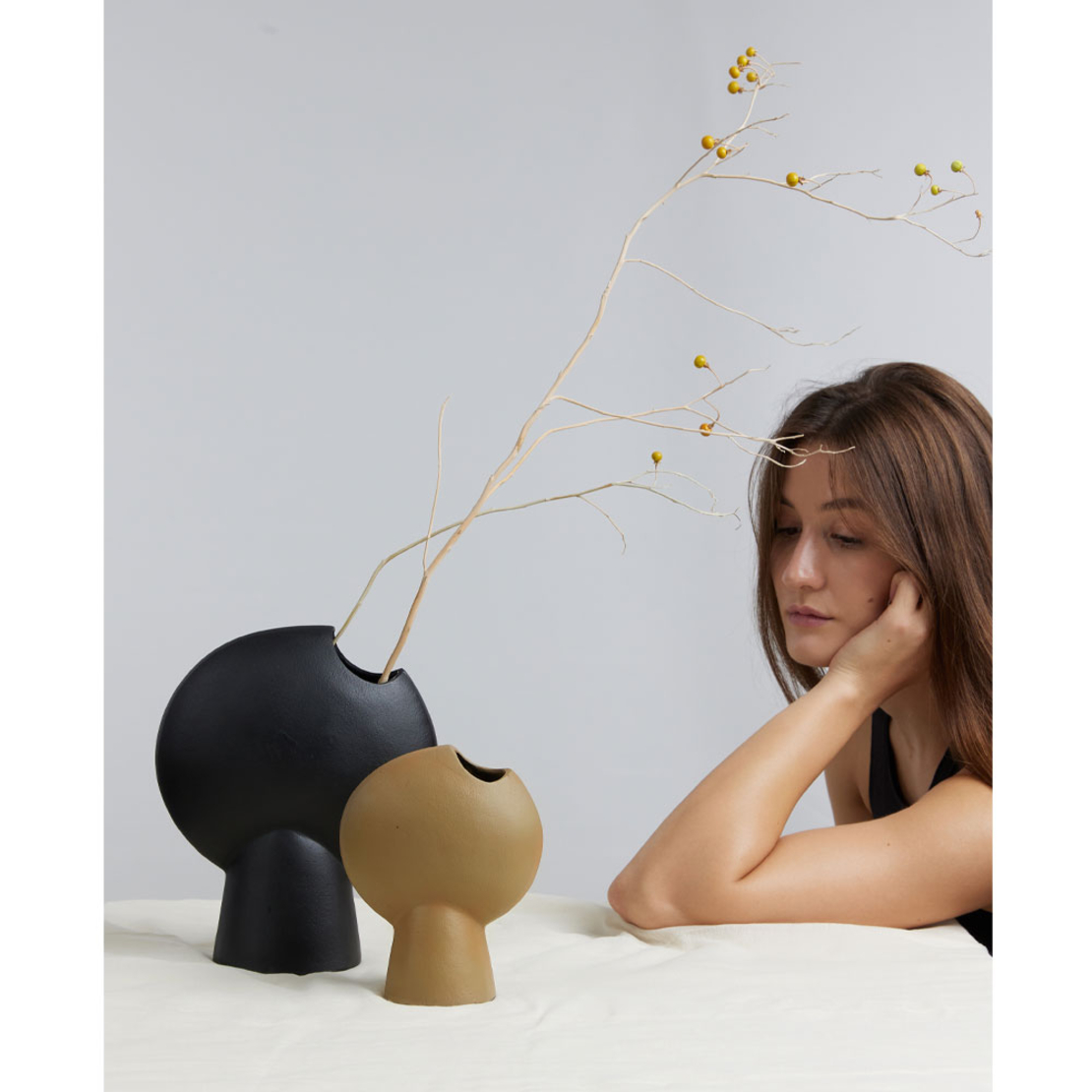 FORMAS VASE ALUMINIUM 14,5x7,5xH17cm IN