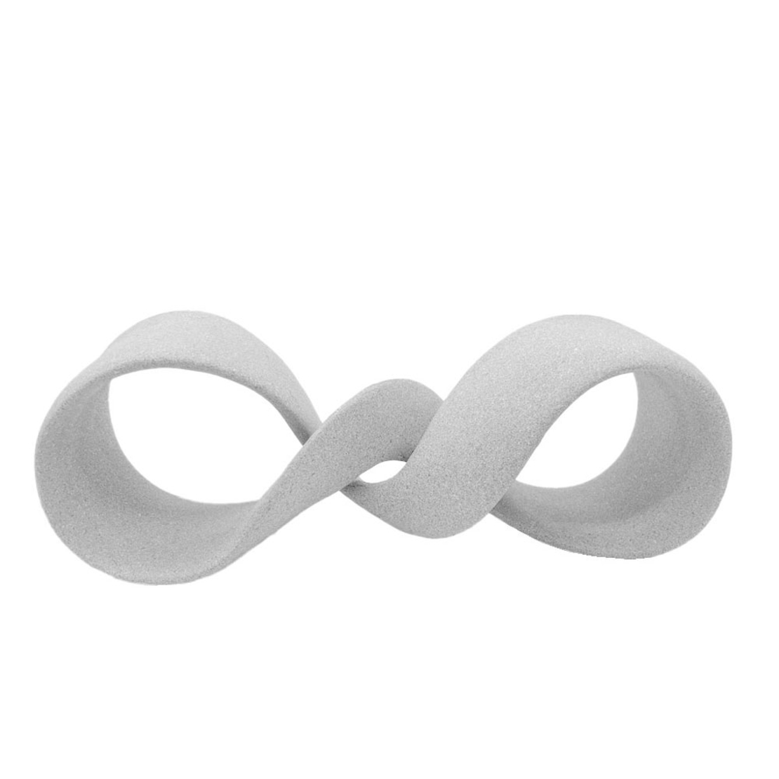 LACING DECO KNOT POLYRESIN WHITE 37x12xH14,5cm PRC
