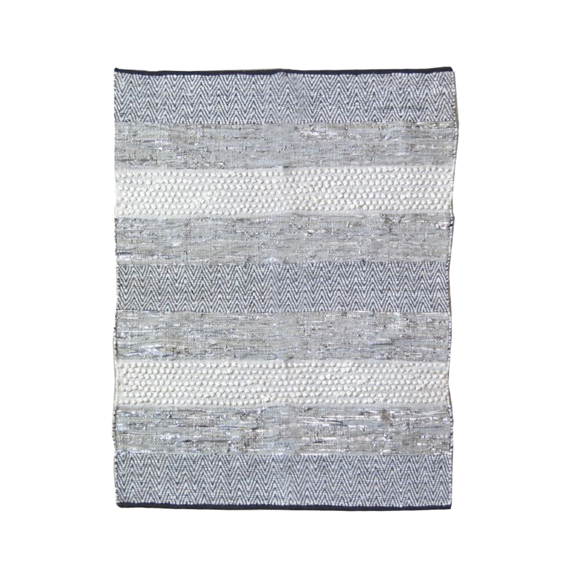 LINES CARPET FABRIC WHITE BLACK GREY 150x200 IN