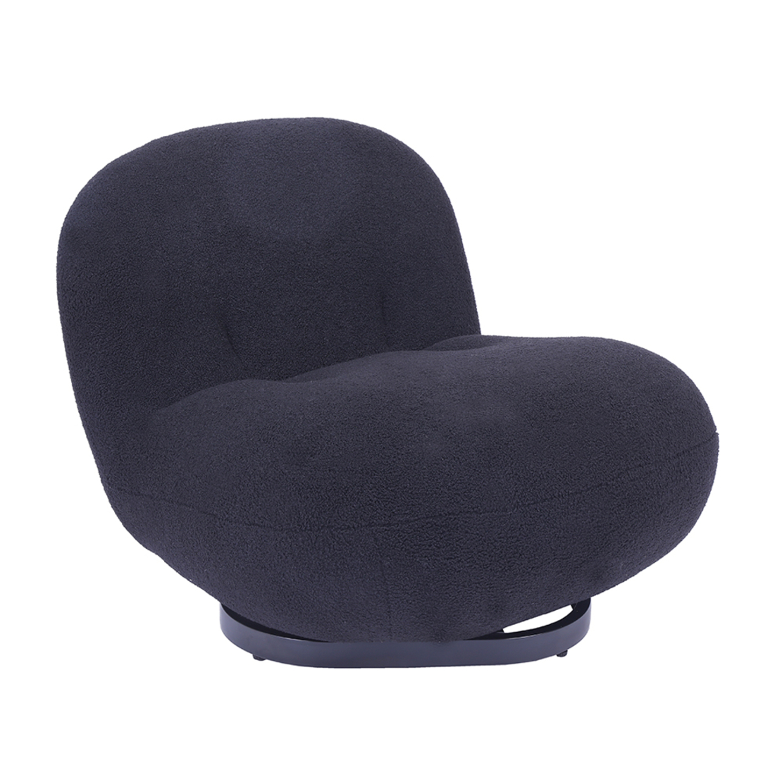 BO ARMCHAIR SWIVEL FABRIC BLACK METAL BLACK E1 PRC