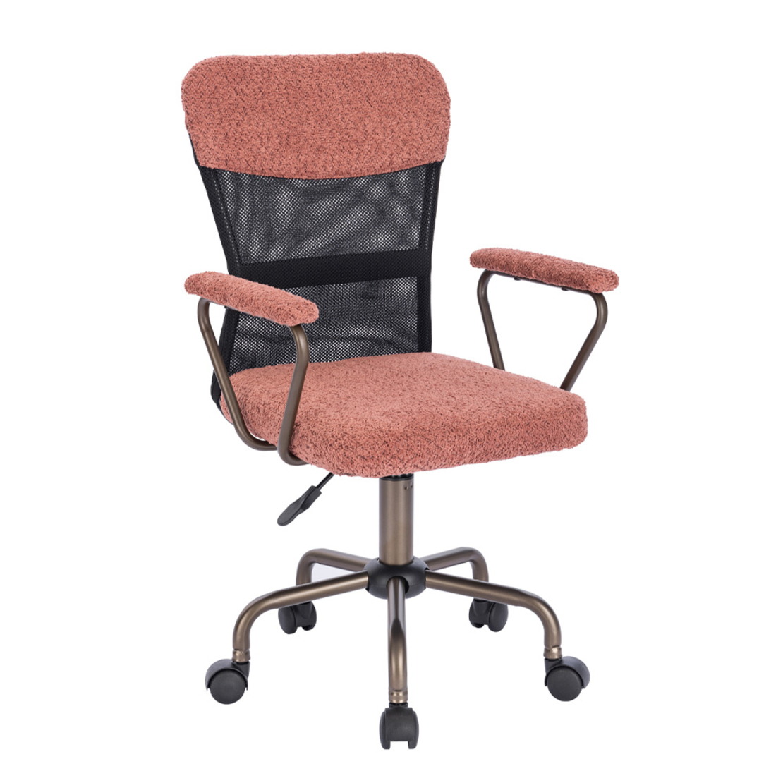 BELL CHAIR DESK FABRIC PUCE GUNMETAL 54x52xH92cm P