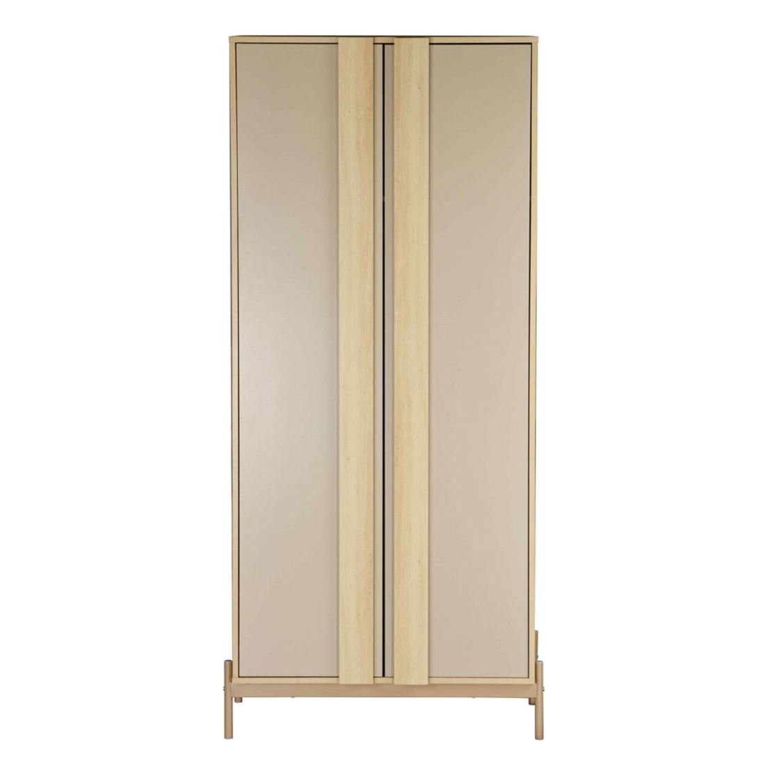 CAPPUCCINO WARDROBE 2DOORS CHIPBOARD WITH MELAMINE CARTA LATTE SONOMA 84.6x50x185 E1 PRC